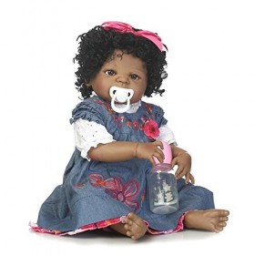 Reborn Baby Style Indien Poupée Haute Vinyle 22 Pouces 50-55 Cm Bouche Magnétique Enfants Ami Réaliste Vif Étanche Garçon Fil