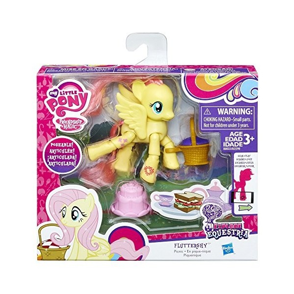 My Little Pony – Explore Equestria – Fluttershy Pique-Nique – Figurine Articulée & Accessoires