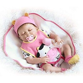Reborn Baby Doll High Vinyl 22 Pouces 50-55 Cm Bouche Magnétique Enfants Ami Réaliste Étanche Garçon Fille Jouet avec Tenue p