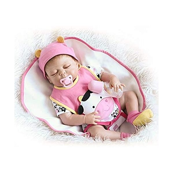 Reborn Baby Doll High Vinyl 22 Pouces 50-55 Cm Bouche Magnétique Enfants Ami Réaliste Étanche Garçon Fille Jouet avec Tenue p