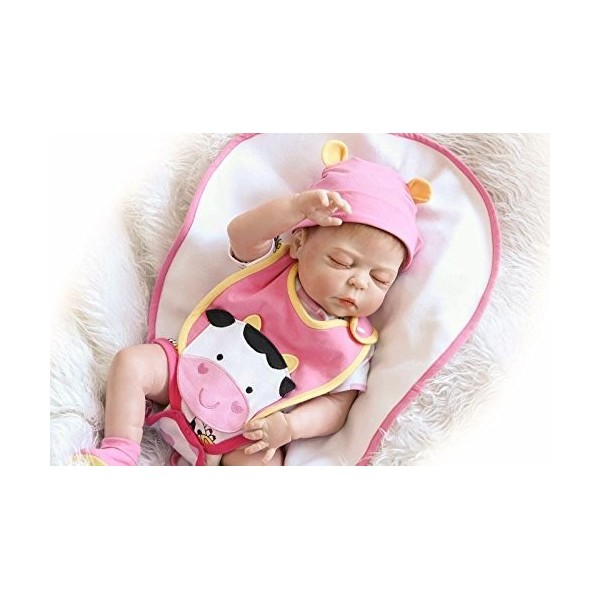 Reborn Baby Doll High Vinyl 22 Pouces 50-55 Cm Bouche Magnétique Enfants Ami Réaliste Étanche Garçon Fille Jouet avec Tenue p