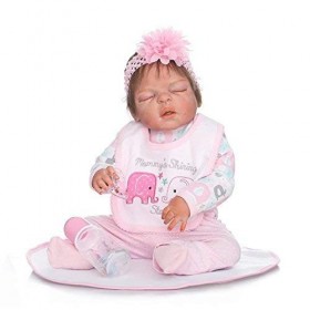 Reborn Baby Doll High Vinyl 22 Pouces 50-55 Cm Bouche Magnétique Enfants Ami Réaliste Étanche Garçon Fille Jouet avec Tenue p