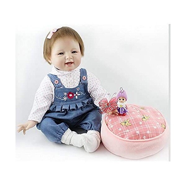 Reborn Baby Doll Souple Simulation Silicone Vinyle 22 Pouces 48-55 Cm Enfants Ami Bouche Magnétique Réaliste Vif Garçon Fille