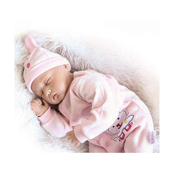 Reborn Baby Doll Souple Simulation Silicone Vinyle 22 Pouces 48-55 Cm Enfants Ami Bouche Magnétique Jouet Réaliste Garçon Fil