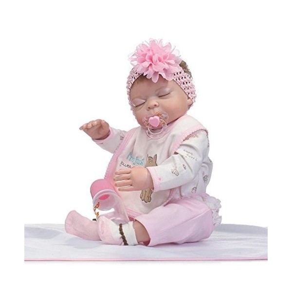 Reborn Baby Doll High Vinyl 22 Pouces 50-55 Cm Bouche Magnétique Enfants Ami Réaliste Étanche Garçon Fille Jouet avec Tenue p