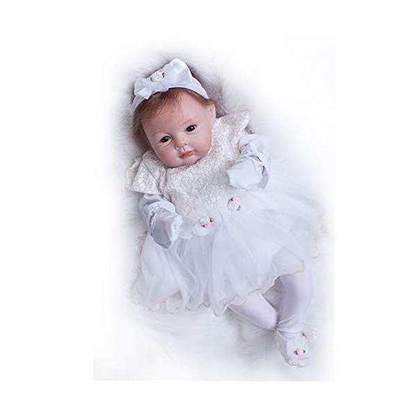 Reborn Baby Doll Souple Simulation Silicone Vinyle 22 Pouces 50-55 Cm Enfants Ami Cadeau Bouche Magnétique Jouet Réaliste Gar