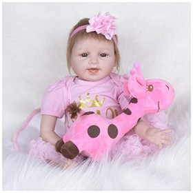 Poupées Reborn Filles réalistes-bébé en Silicone 22 Pouces 55 Cm, poupées bébé Reborn Fille-Cest pour Les Enfants