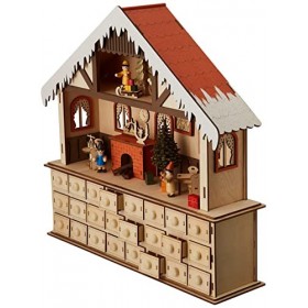 Small Foot 10546 Calendrier de lAvent Joyeux Noël Bois Nature 39,00 x 10,00 x 38,00 cm