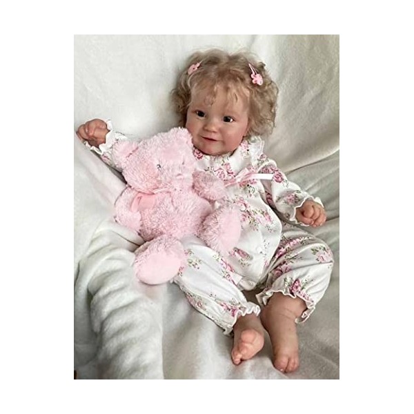 HLILY PoupéE Reborn, Nouveau-Né Reborn Baby Dolls Réalistes, Poupée Bébé Simulation Qui Ressemble à De Vraies Poupées Bébé, J