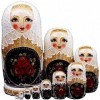 Habiba Poupées gigognes Poupées gigognes Russes Personnalité Look and Play Peint à la Main Matryoshka 10 Poupées empilables T