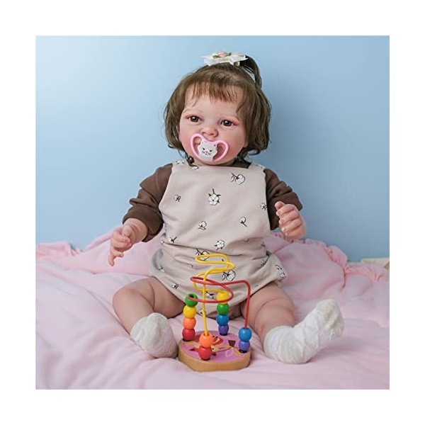 Réaliste Reborn Baby Dolls Fille 24 Pouces 60 Cm Reborn Poupées Souple Vinyle Silicone Femelles Réaliste Poupée Toddler Enfan