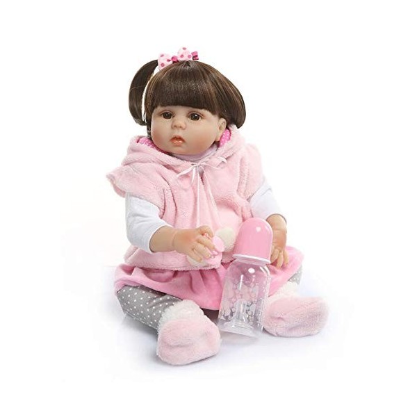 Poupée bébé réaliste pour Tout-Petit, poupées bébé Reborn Faites à la Main en Silicone, Princesse réaliste bébés Reborn Bain 