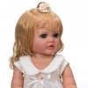 55CM Reborn Baby Doll Full Body Soft Silicone Vinyl Reborn Toddler Girl Doll Blonde Hair Blue Eyes Cadeau danniversaire de N