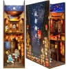 Modèle éducatif Support de livre en bois 3D, puzzle, maison de poupée, serre-livres, coin livre, puzzle, étagère, décoration 