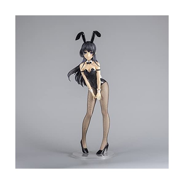 OOBEDU Figurine ECCHI - Sakurajima Mai - Bunny Ver. - 1/4 - Poupée en PVC - Figurines dAnime/Statue de Personnage dAnime/Co