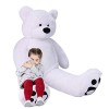 VERCART Ours en Peluche Joli Nounours Mignon Ourson Extra Doux Cadeau Noël la Naissance Anniversaire Enfant et Ami Blanc 183c