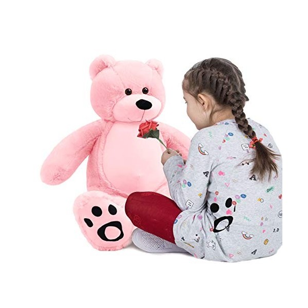 VERCART Ours en Peluche Joli Nounours Mignon Ourson Extra Doux Cadeau Noël la Naissance Anniversaire Enfant et Ami Blanc 183c