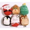 Squishmallows Lot de 6 mini poupées en peluche Pingouin faon de Noël 2023 12,7 cm