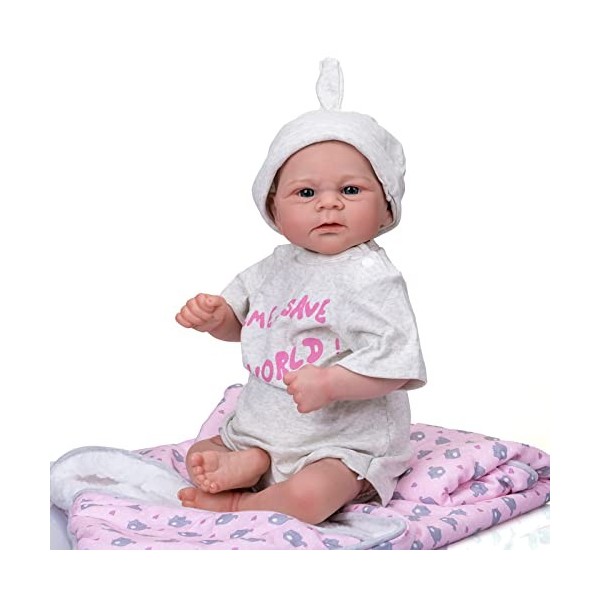 Nouvelle poupée finie de 19 Pouces déjà Peinte poupée Reborn bébé Premie Lifelike Elijah Genesis poupée Peinte à la Main Yeu