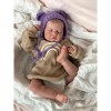 Nouveau 19 Pouces Nouveau-né bébé poupée Fait à la Main réaliste Reborn Dormir Loulou Doux au Toucher câlin poupée avec 3D Pe