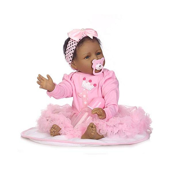 Reborn Baby Dolls, Silicone Souple Rebirth Doll Vinyle Fait Main Simulation Nouveau-né Bébé Princesse Poupée Enfant Compagnon