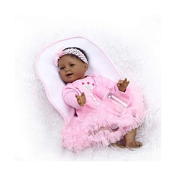 Reborn Baby Dolls, Silicone Souple Rebirth Doll Vinyle Fait Main Simulation Nouveau-né Bébé Princesse Poupée Enfant Compagnon