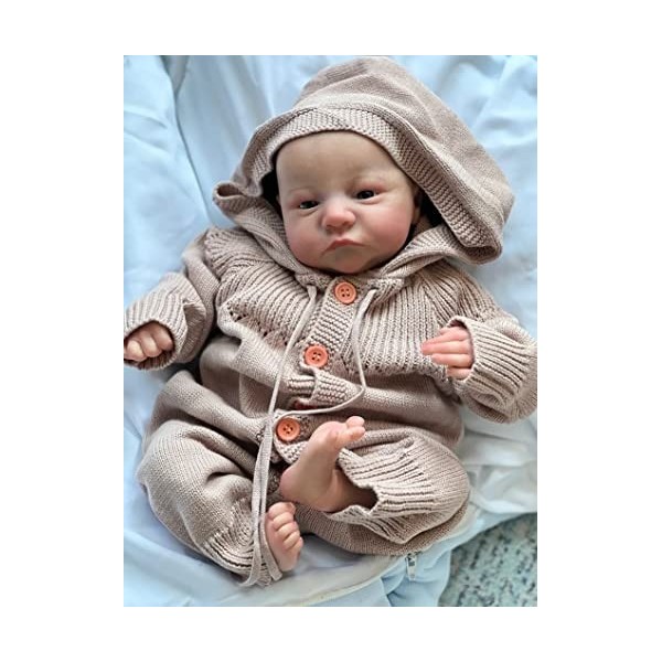 19 Pouces déjà Peint Fini Reborn bébé poupée Levi Awake Nouveau-né bébé Taille 3D Peau veines Visibles poupée dart à Collect