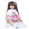 Reborn Baby Dolls, Rebirth Toddler Girl Princess Doll Soft Touch Simulation Cute Princess Long Hair Doll Gift Christmas 60CM 