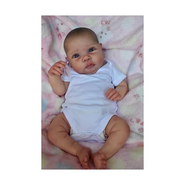 Nouveau 20 Pouces déjà Peint Reborn bébé poupée Miley réaliste Doux au Toucher 3D Peau Peinte Cheveux veines Visibles Yeux B