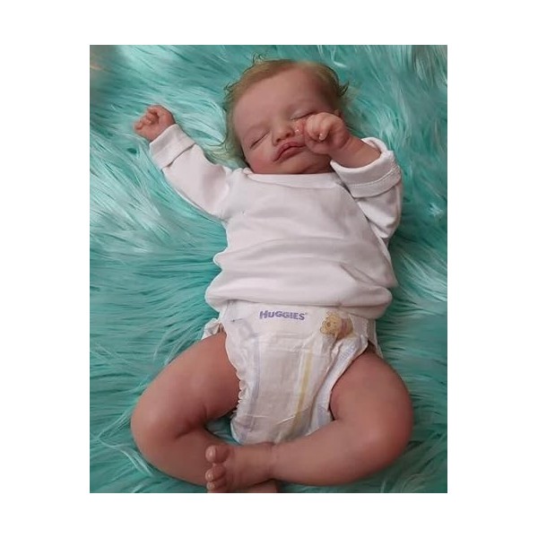 Nouveau 18 Pouces bébé Reborn poupée Rosalie réaliste Doux au Toucher câlin bébé Plusieurs Couches Peinture 3D Peau avec des 