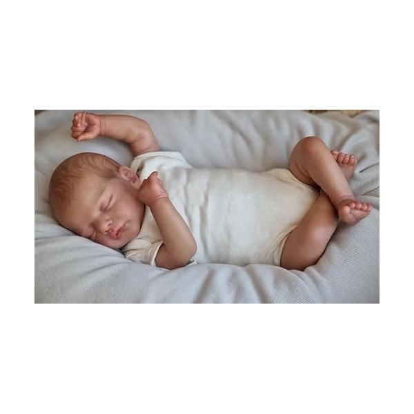 Nouveau 49CM Nouveau-né bébé garçon Reborn poupée Sam Doux câlin Corps Flexible Doux au Toucher 3D Peau avec des veines Visib