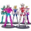 reald Lot de 5 figurines de Saint Seiya Phoenix Ikki Hyoga Seiya Shiryu debout Action Figurine Saint Seiya Mythe Tissu Cheval