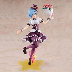 REM est une jolie fille anime avec une posture permanente, un matériau PVC de 25 cm / 9,8 pouces, des grands yeux et des lèvr