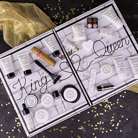 accentra Calendrier de lAvent King & Queen pour couples avec 24 produits de bain, de soins du corps et daccessoires pour un
