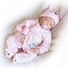 Reborn Baby Dolls, Simulation Rebirth Doll Soft Silicone Baby Cloth Body Doll Children Play House Play Birthday Gift 55 Cm B