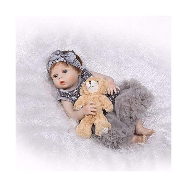 Reborn Baby Dolls, Plein Plastique Peut Entrer dans leau Simulation Bébé Vêtements Modèle Jouer Maison Jouet Fille Anniversa