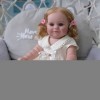 Nouveau 50CM Reborn Baby Full Body Silicone Maddie Girl Doll Toddler Princess with Blonde Rooted Hair 100% Hand Painted Doll