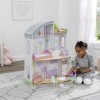 KidKraft Maison de Poupée en Bois Elise incluant Accessoires et mobilier, 3 Étages de Jeu avec Toit terrasse pour Poupées de 