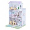 Olivia’s Little World Giant Doll House avec 16 poupées Accessoires, Maison de poupées en Bois avec mobilier, 3 étages, poupée