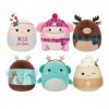 Squishmallows Bigfoot Lot de 6 mini poupées en peluche élan de Noël 12,7 cm