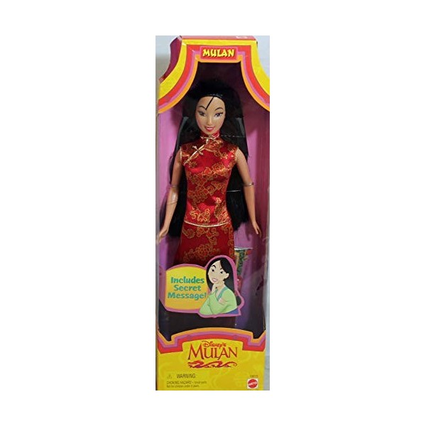 Disney MULAN doll in red fashion by Mattel 1997