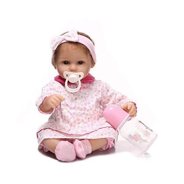 Reborn Baby Dolls, Simulation Baby Doll Parent-Enfant Jouet déducation précoce Poupée en Silicone Souple Enfants Anniversair