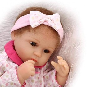 Reborn Baby Dolls, Simulation Baby Doll Parent-Enfant Jouet déducation précoce Poupée en Silicone Souple Enfants Anniversair
