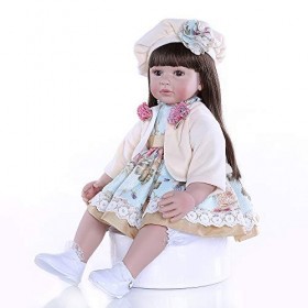 24 Pouces 61 cm Belle Reborn bébé Fille poupées Enfant en Bas âge réaliste à la Recherche de la Vie comme bébé poupée Vinyle 