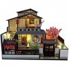 Kit De Maison De Poupée 3D Modèle Villa avec Meubles Kit Miniature De Puzzle Fait À La Main Cadeaux Lumières LED/Kit De Meubl