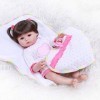 Réaliste Reborn Baby Dolls Fille 19 Pouces Réaliste Bébé Nouveau-Né Poupées avec Vêtements et Accessoires de Jouets Cadeau po