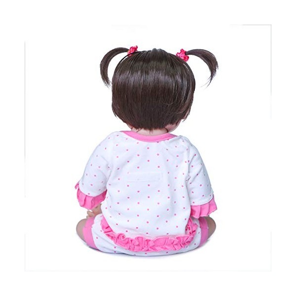 Réaliste Reborn Baby Dolls Fille 19 Pouces Réaliste Bébé Nouveau-Né Poupées avec Vêtements et Accessoires de Jouets Cadeau po