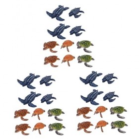 Toyvian 30 Pièces Modèle De Tortue Maquette Jouets De Locéan Jouets Déveil Miniatures Ornement Daquarium Modèles De Tortue