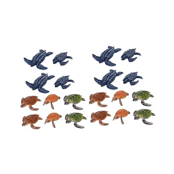 Toyvian 30 Pièces Modèle De Tortue Maquette Jouets De Locéan Jouets Déveil Miniatures Ornement Daquarium Modèles De Tortue