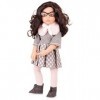 Gotz 1766043 Happy Kidz Luisa Poupée Debout articulée avec Cheveux Noirs et Yeux Gris Pierre 50 cm